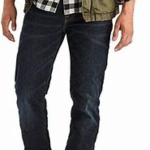 American Eagle 36 x 30 Original Straight Dark Blue Jeans